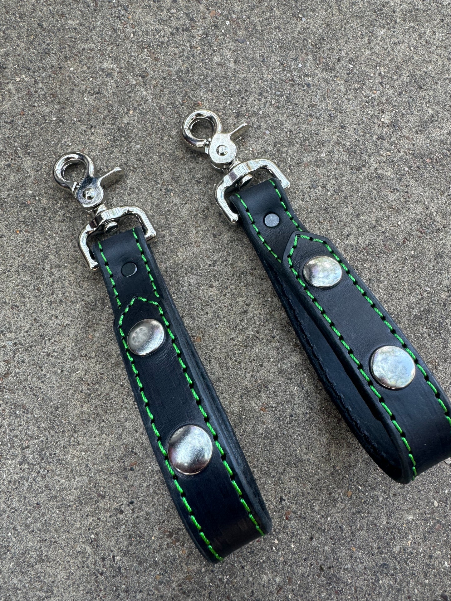 Glove Strap with Green Stitching