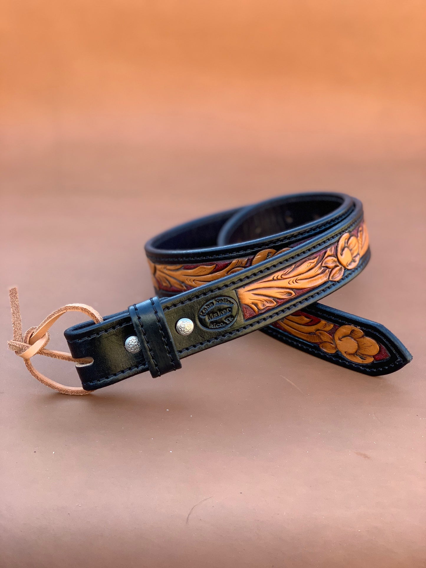 Floral Tooled Belt