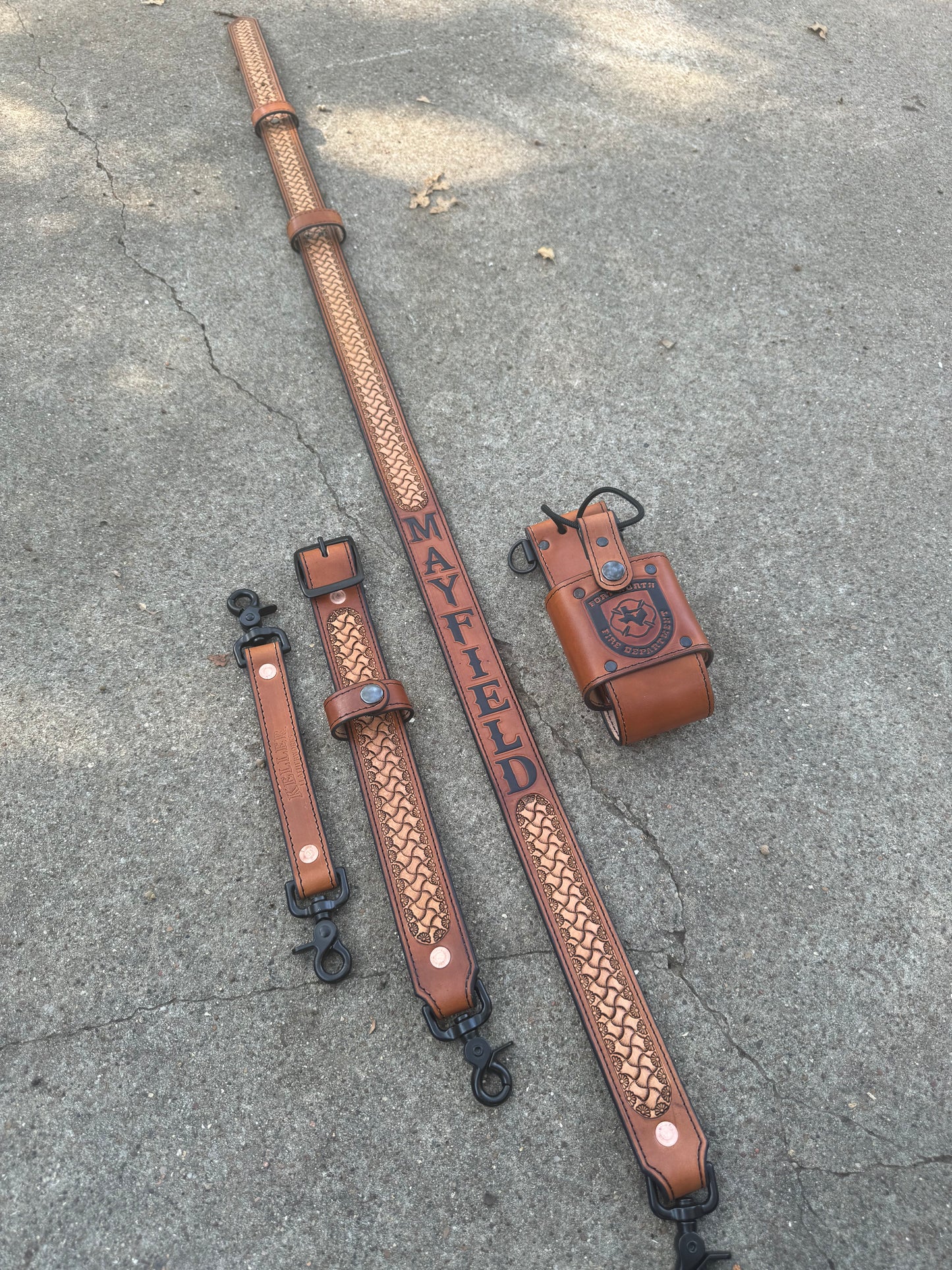Axe Head Stamp with Walnut Border - Radio Strap