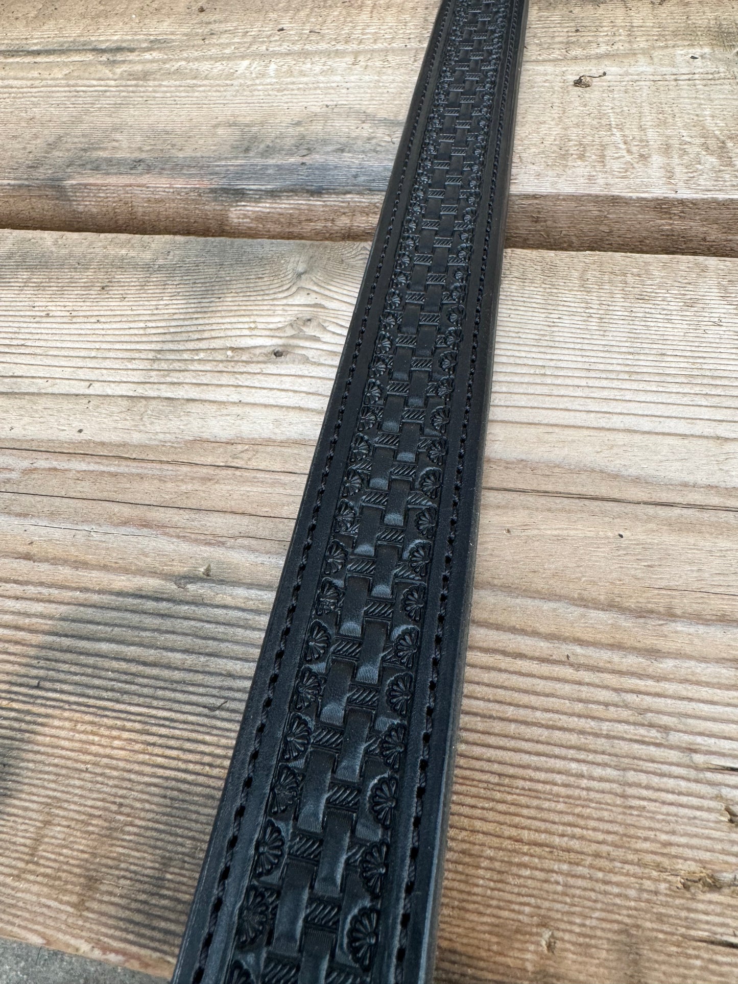 Black Stamped Belts