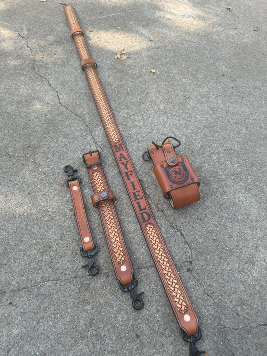 Axe Head Stamp with Walnut Border - Radio Strap