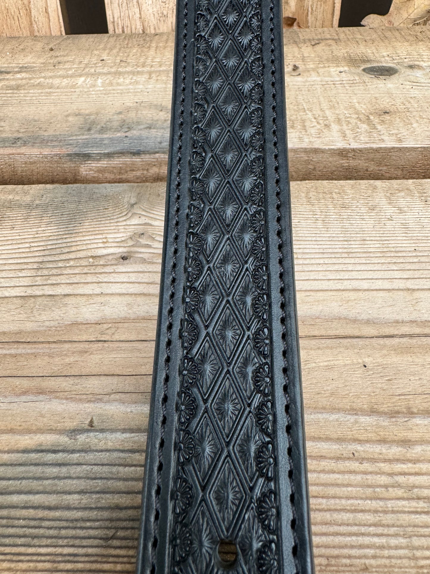 Black Stamped Belts