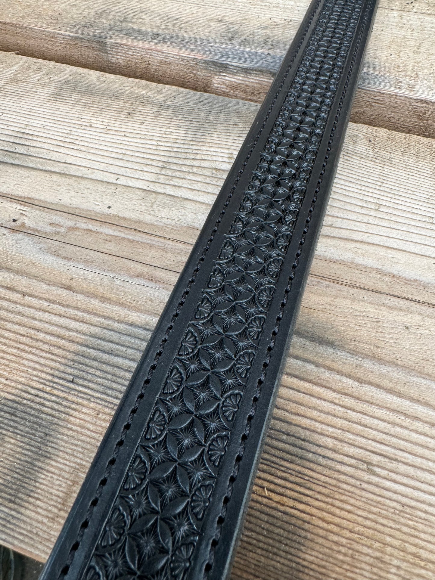 Black Stamped Belts