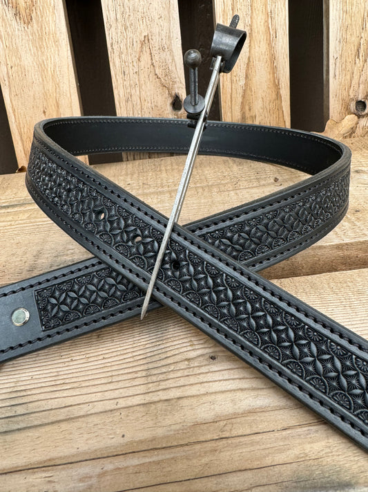 Black Stamped Belts